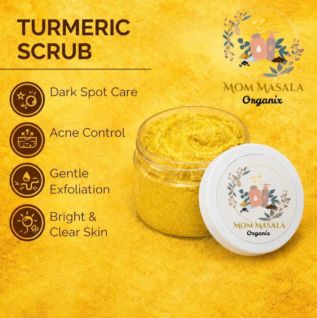 Mom Masala Organix Turmeric Face Scrub