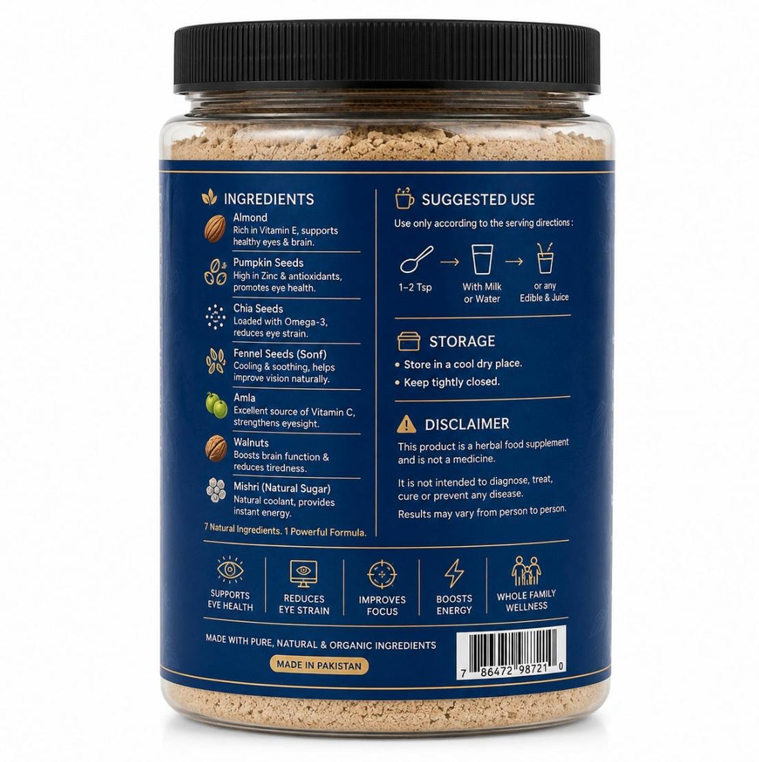 Organix Eye Glow – Daily Eye Wellness Superfood (250g)
